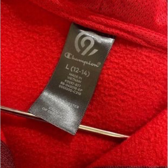 New With Tags Champion Duo Dry Boys Full Zip Tech Fleece Jacket Size Large 12/14 - Picture 4 of 6